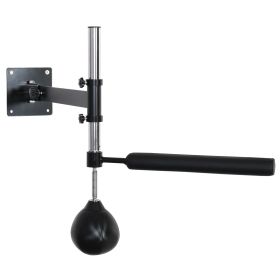 Soozier Wall Mount Reflex Boxing Trainer with 360Â° Rotating Rapid Boxing Bar Punching Ball Black Home Gym Equipment - Black
