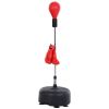 Soozier Punching Bag Free Standing w Boxing Gloves Height Adjustable Red - Red