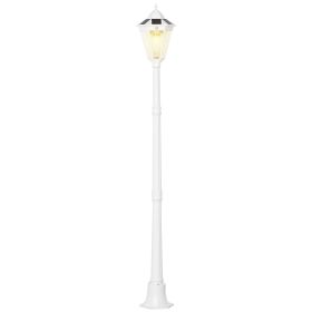 Outsunny 76.5" Solar Lamp Post Lights Outdoor, Vintage Streetlight, All Weather Protection, Auto Sensor Control, Adjustable Brightness, with Clear - d