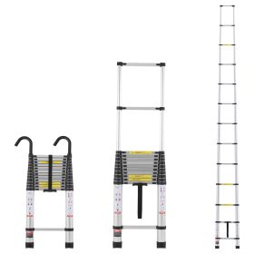 VEVOR Telescoping Extension Ladder 16.4FT Multi-button Retraction 375 LBS - 375 lbs - 16.5 ft - Multi-Button Retraction