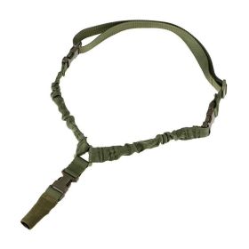 Heavy Duty Tactical Single Point Gun Rifle Sling Adjust & Quick Detach QD Buckle - Army Green