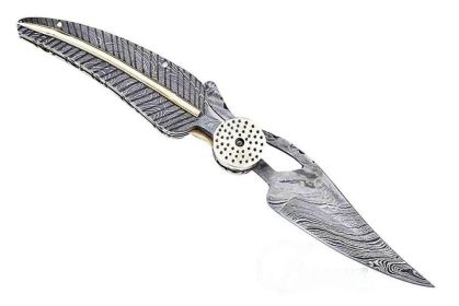 LEAF | Pocket Knife | Damascus Blade | Razor Sharp | Perfect Gift - Default Title