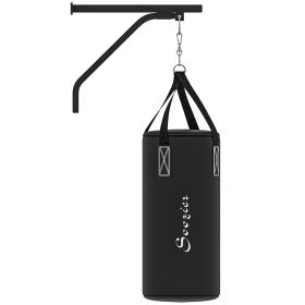 Soozier Heavy Bag Wall Mount Set, Unfilled Punching Bag Hanger with Boxing Gloves for Muay Thai and MMA Training - default