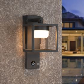 Inowel Outdoor Motion Sensor Wall Light - 650lm GX53 LED Bulb - Modern Wall Sconce - Waterproof - Grey