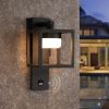 Inowel Outdoor Motion Sensor Wall Light - 650lm GX53 LED Bulb - Modern Wall Sconce - Waterproof - Black