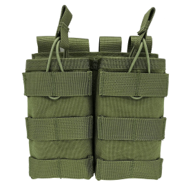 Molle Open Top Double Triple Mag Pouch - Green - Double