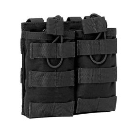 Molle Open Top Double Triple Mag Pouch - Black - Double