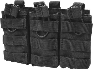 Molle Open Top Double Triple Mag Pouch - Black - Triple