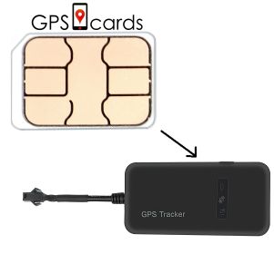 GPS Sim card for Coban GPS-303F with arm/disarm door alarm & shock sensor - Default