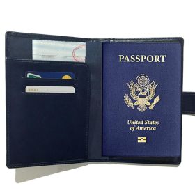 Passport Wallet with RFID Safe Lock - Brown