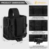 Double Handcuff Pouch, Open-Top MOLLE Tactical Handcuff Holster With Molle Belts Vest - Black
