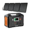 200W Portable Power Station;  FlashFish 40800mAh Solar Generator with 60W 18V ETFE Portable Solar Panel;  Flashfish Foldable Solar Charger - E200+YSP6