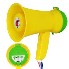 5 Core Megaphone Bullhorn Speaker 15W Mini Battery Power Bull horn w Siren 400 Yard Range - HW 1 - HW 1 YLW