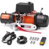 VEVOR Electric Winch Truck 13,500 lb Synthetic Rope Waterproof Remote Control - Default