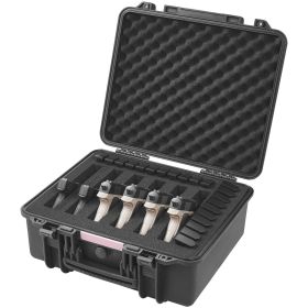 VEVOR Hard Pistol Cases with Pre-cut PU Foam Lockable Pistol Case for 6 Pistol - Default