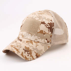 Military-Style Tactical Patch Hat with Adjustable Strap | Breathable and Unisex - Desert