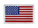 Tactical USA Flag Patch with Detachable Backing - Red White & Blue