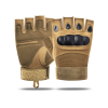 Tactical Fingerless Airsoft Gloves for Outdoor Sports - Tan - XL