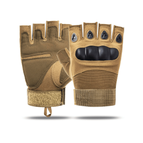 Tactical Fingerless Airsoft Gloves for Outdoor Sports - Tan - XL