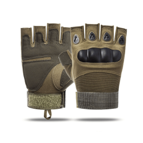 Tactical Fingerless Airsoft Gloves for Outdoor Sports - Green - L
