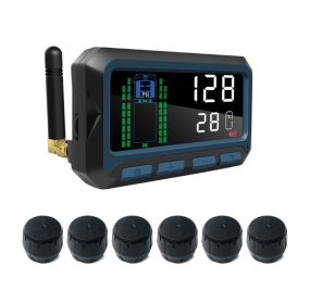PSD550SWF  Solar Tire Pressure Sensor 6-wheeled trucks, RVs, trailers, buses, engineering vehicles 6-38 tire digital display Solar USB charging 0-13Ba