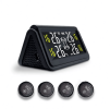 PSC280 Solar Monitor Solar Digital TMPS, External Tire Pressure Monitoring System 280mAh 4.0-inch TFT Bluetooth 5.0 Tire Pressure Monitoring Solar Car