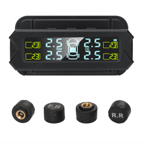 PSTY22, Solar Tire Pressure Sensor Bluetooth Tire Pressure Monitor Passenger Vehicle Tire Pressure Sensor Battery 400mAh 3.2-inch LCD TPMS Frequency 4