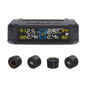 PSTY32, Solar Tire Pressure Sensor Bluetooth Tire Pressure Monitor Passenger Vehicle Tire Pressure Sensor Battery 400mAh 3.2-inch LCD TPMS Frequency 4