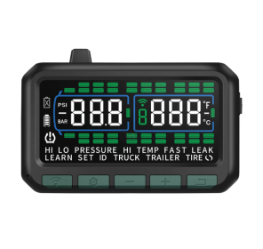 PSD550-16 Solar External Tire Pressure Sensor for 16-Tire Trucks, RVs, Trailers, Buses, and Engineering Vehicles 6-38 Tire Digital Display Solar USB C