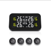 PSC270  Solar Digital TMPS 300mAh External Tire Pressure Monitoring 4.0-inch LCD Bluetooth 5.0 Tire Pressure Monitoring Solar Car Digital Clock / Disp