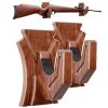 Gun Rack Wall Mount Hold Up Displays Horizontal Gun Rack and Shotgun Hooks Store Rifle Shotgun Bow Real Hardwood Hanger - Teslyar