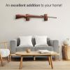 Gun Rack Wall Mount Hold Up Displays Horizontal Gun Rack and Shotgun Hooks Store Rifle Shotgun Bow Real Hardwood Hanger Brown - Brand in process