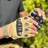 Tactical Fingerless Airsoft Gloves for Outdoor Sports - Tan - XL