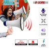 5 CORE Megaphone 20W Bull Horn 300 Yard Range w Loud Siren Portable Volume Control Voice Amplifier Horn Cheer Noise Maker for Coaches Sporting Event P