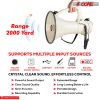 5 Core Megaphone Bullhorn Speaker 100W Professional Bull Horn Battery Power Cheer Megafono 2000 Ft Range Loudspeaker W Siren Recording Ergonomic Handl