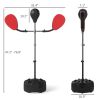 Soozier Boxing Bag with Stand, Adjustable Height Punching Speed Bag with 2 Target Arms, for Training, Exercise, Black - Black
