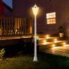 Outsunny 76.5" Solar Lamp Post Lights Outdoor, Vintage Streetlight, All Weather Protection, Auto Sensor Control, Adjustable Brightness, with Clear - d