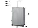 MKF Collection Tulum Large and Extra Large Check-in Spinner with TSA Security Lock by Mia k - Silver - Polycarbonate