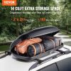 VEVOR Rooftop Cargo Carrier 14 Cubic Feet Luggage Storage Box ABS for SUVs Cars - 14 cu.ft