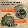 VEVOR Range Bag for 4 Pistols Tactical Gun Range Bag Single Shoulder Strip Green - Green - 37 x 26 x 23 cm