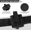 Double Handcuff Pouch, Open-Top MOLLE Tactical Handcuff Holster With Molle Belts Vest - Black