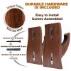 Gun Rack Wall Mount Hold Up Displays Horizontal Gun Rack and Shotgun Hooks Store Rifle Shotgun Bow Real Hardwood Hanger Brown - Brand in process