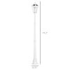Outsunny 76.5" Solar Lamp Post Lights Outdoor, Vintage Streetlight, All Weather Protection, Auto Sensor Control, Adjustable Brightness, with Clear - d