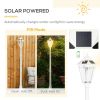 Outsunny 76.5" Solar Lamp Post Lights Outdoor, Vintage Streetlight, All Weather Protection, Auto Sensor Control, Adjustable Brightness, with Clear - d