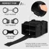 Double Handcuff Pouch, Open-Top MOLLE Tactical Handcuff Holster With Molle Belts Vest - Black