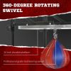 Soozier Adjustable Speed Bag Platform, Wall Mounted Speed Bags for Boxing with 360Â°Swive and 10" Speedbag, Black - Black