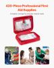 First Aid Kit 420 Pieces Large Survival Bag Emergency Medical Supplies Home Car - Default