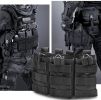 Molle Open Top Double Triple Mag Pouch - Black - Triple