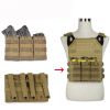 Molle Open Top Double Triple Mag Pouch - Khaki - Triple