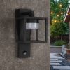 Inowel Outdoor Motion Sensor Wall Light - 650lm GX53 LED Bulb - Modern Wall Sconce - Waterproof - Black